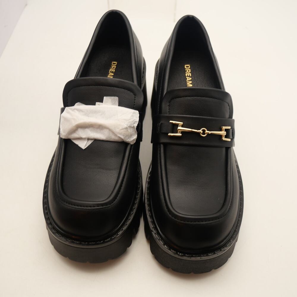 DREAM PAIRS Women's 7 Platform Loafer Chunky Heel Platform y2k Black NEW - Picture 7 of 9